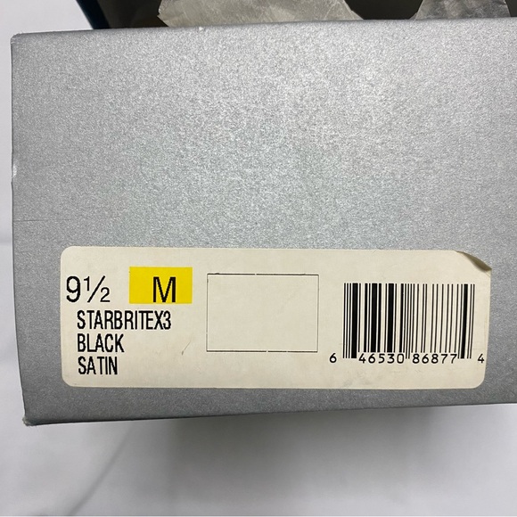 Nine West Black Strappy Open Toe High Heels with Black Rhinestones Size 9.5 - Picture 5 of 5